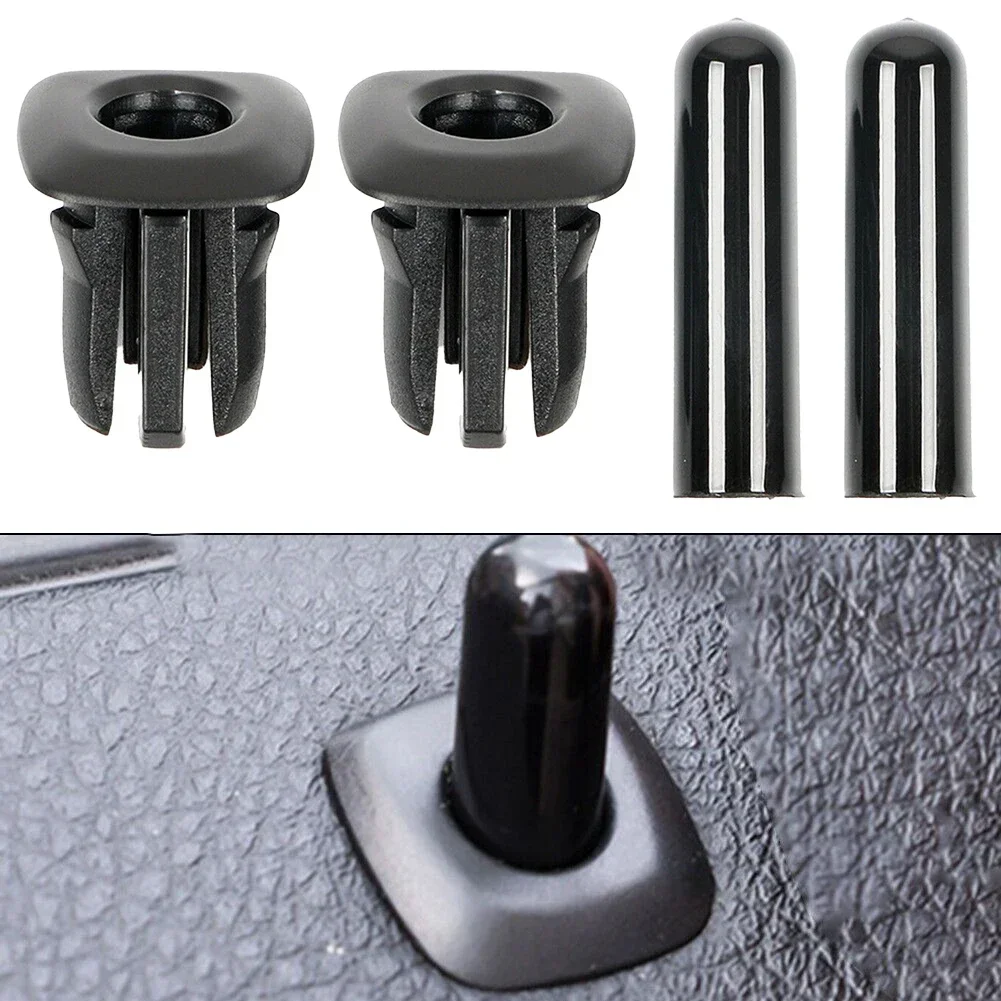 3092 Newest Hot Sale 4Pcs Black Car Rear Door Lock Pin Knob Cap Sets For BMW 5 Series F10 F18 E39 Direct Car Accessorie Wholesal