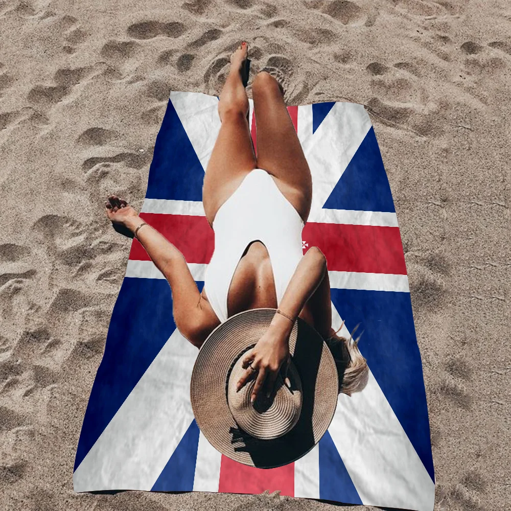 UK England Flag Big Microfiber Beach Towels Quick Dry Towel Sand Beach Towels Pool Towel for Travel Swim Pool Yoga