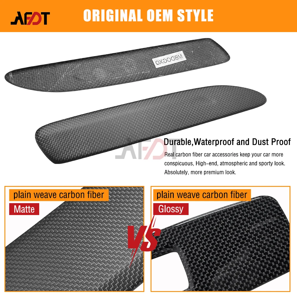 AFDT Plain Style Matte Carbon Fiber Car Exterior Door Handel Cover Trim For Porsche 911 992 Carrera Turbo S Targa 2019-2024