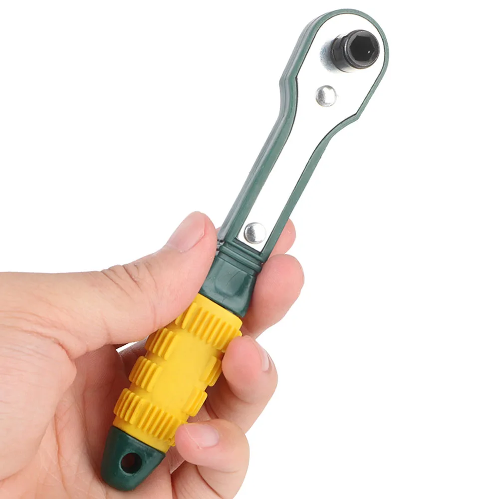 Adjustable Rapid Ratchet Wrench Practical 1/4 Screwdriver Rod Quick Socket Wrench Tools