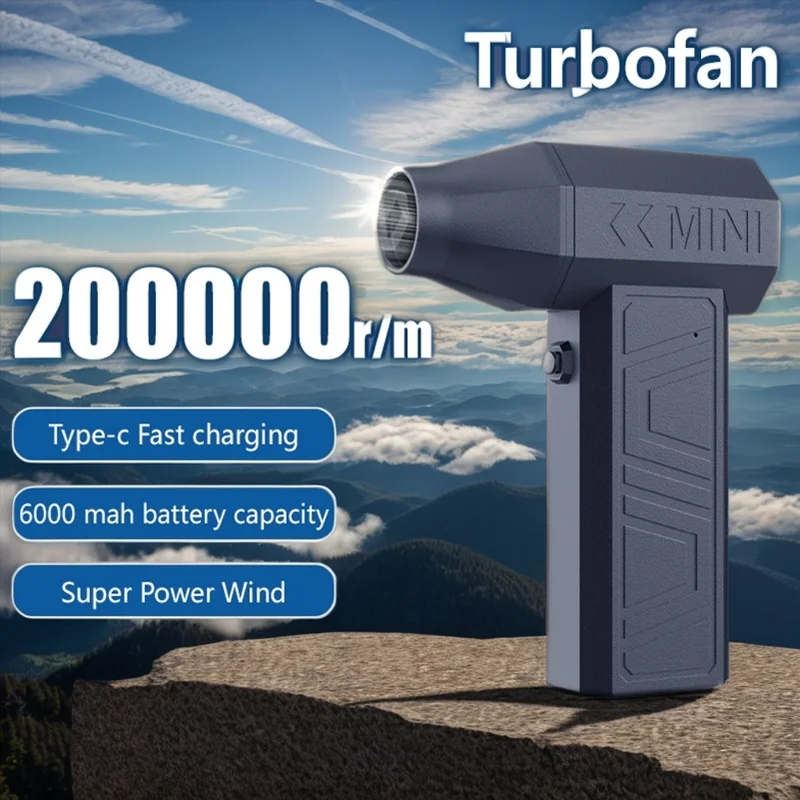 X3-A 200000 Rpm motor sem escova mini turbo jet ventilador de ar elétrico acampamento ao ar livre espanador portátil ventilador neve secador carro