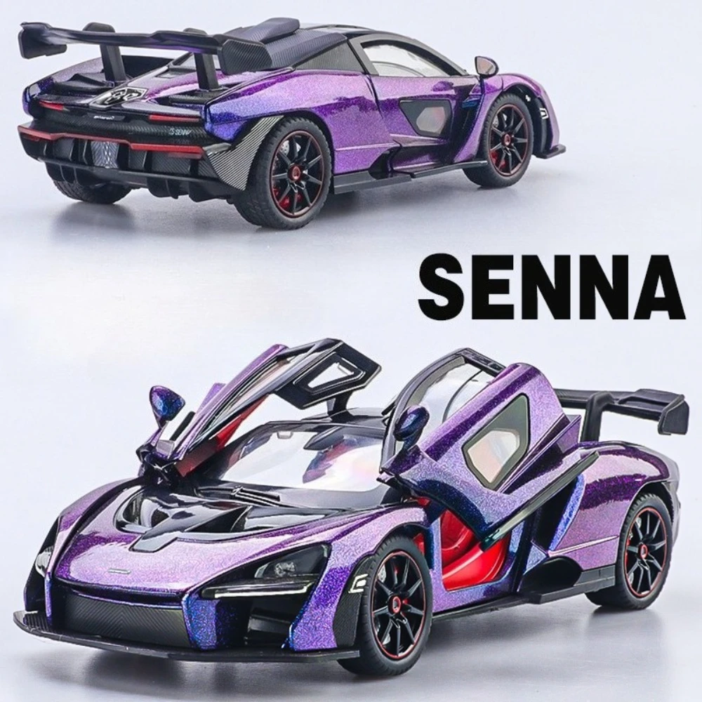 1-24-セナ-720s-スポーツカー-おもちゃ-モデル-合金-ダイキャスト-ライトミュージック-ミニチュア-スーパーカー-ドア開閉モデル-男の子のお気に入りのギフト-おもちゃ