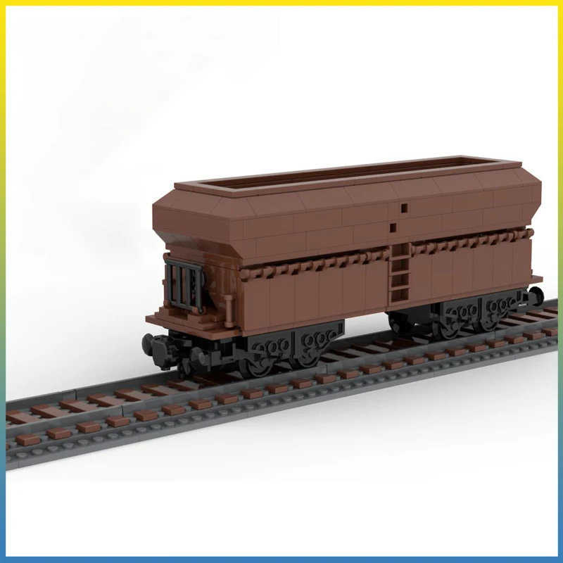 

NEW MOC 455PCS City Industrial 4 Axles Dump Bulk Freight Wagon Cargo Train Car Model DIY Creative ChildToy Gift Technology Block