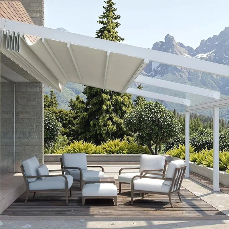 

Custom Electric Retractable Patio Roof Waterproof Aluminum Awning for Restaurant Garden Courtyard & Poolside