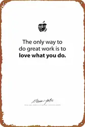Steve Jobs Quote Tin Sign Retro Metal Movie Poster Art Wall Home Decor 8x12 Inches