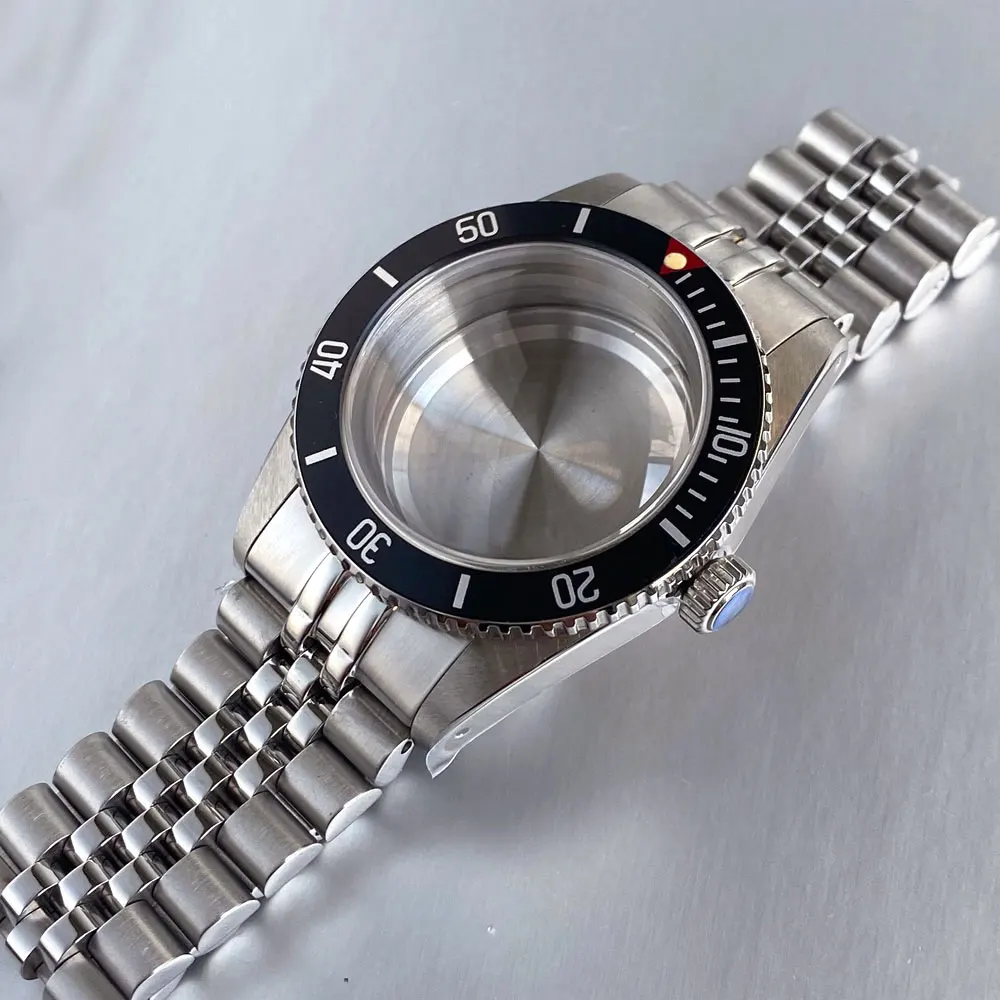 Watch Accessory 38mm Stainless Steel 200M Diver Waterproof Case fit for NH34 NH35 ETA2824 Domed Sapphire Glass 120 Clicks Bezel