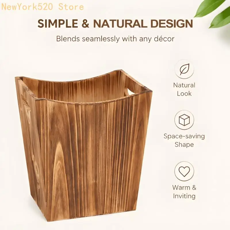 Look Wastebasket for Living Room and Desk Side, Trash Can for Study Room, Home Office, Bedroom Use, and Routine Paper N84C