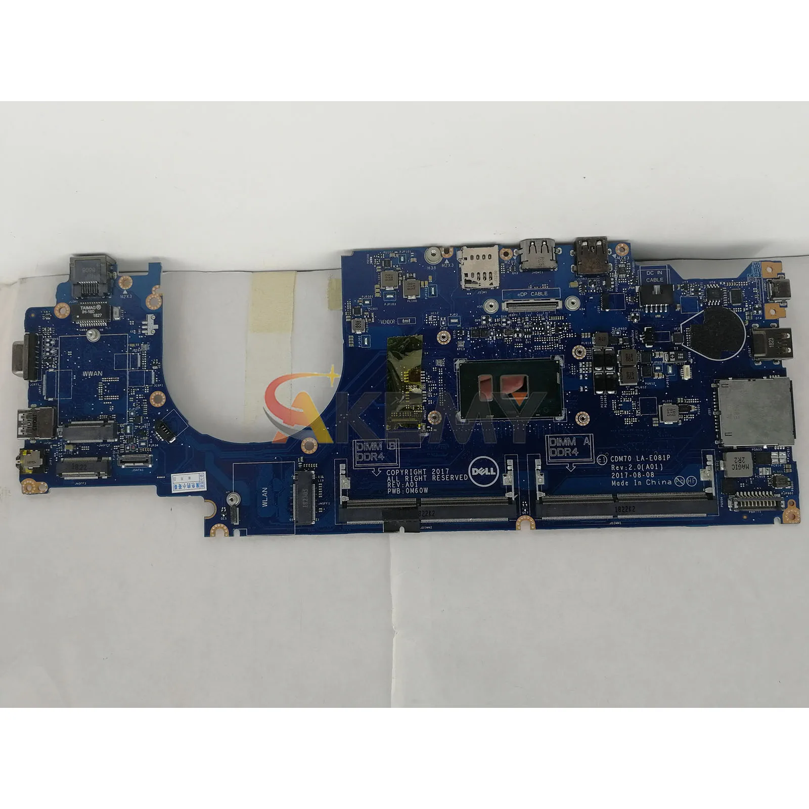 Dell Latitude 5480 E5480 LA-E081P マザーボード用、I3 I5 I7 CPU 0HXXM1 04X333 0W86DC と互換性あり、100% 完全テスト済み