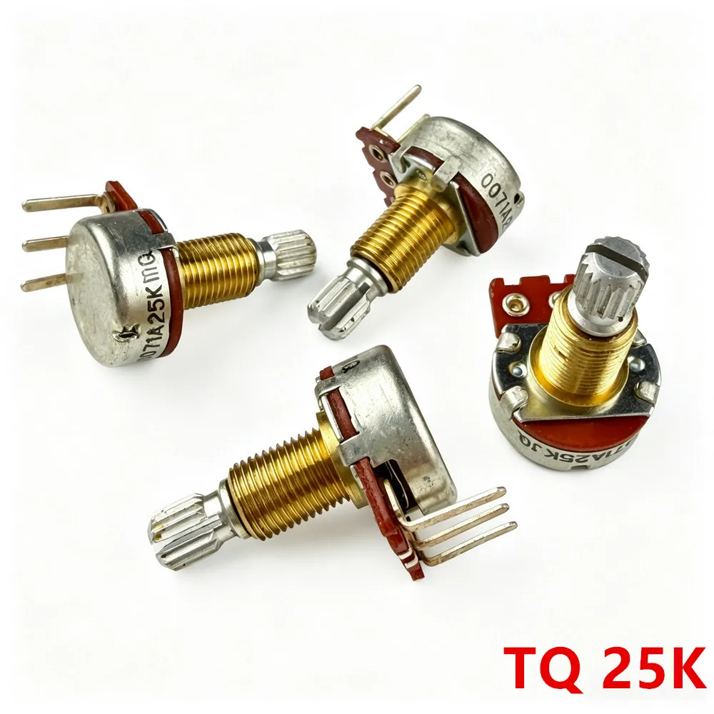 1 Piece Brass Shaft A25K Potentiometer(POT) For Electric Guitar Bass Active Pickup TQ 25K