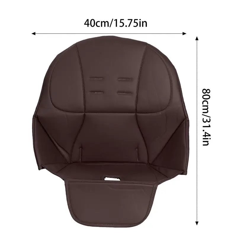 Cochecito para niños, carrito para coche, silla alta, colchón suave, resistente al desgaste, cuero PU y esponja, cojín y funda de asiento suaves y cómodos