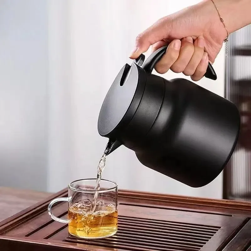 800ml Stainless Steel Leak-Proof Thermos Teapot with Detachable Tea Filter Milk Coffee Thermal Insulation Teapot Thermos Jugs