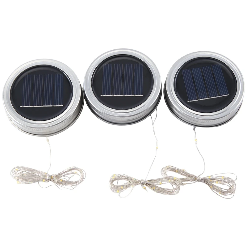 

3PCS Solar Lantern Lights Waterproof Solar Power Glass Decorative Light Accessories Warm White