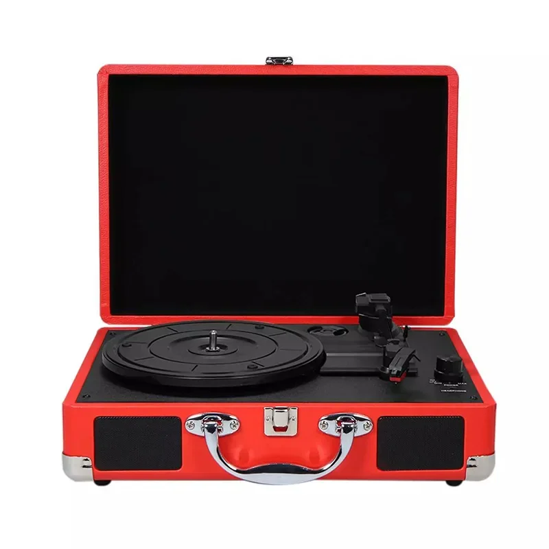 New Arrival Gramophone Portable Wooden Nostalgic American LP Phonograph vinyl record player turntable with Blue Tooth&TF Card