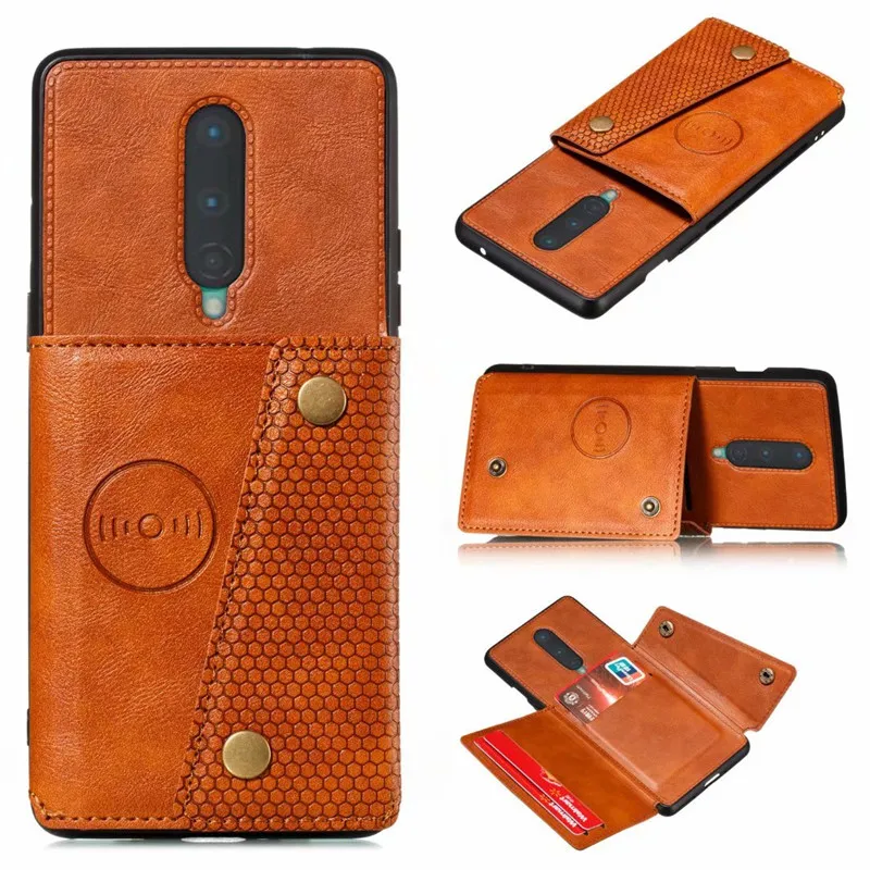 

Flip PU Leather Wallet Shockproof Case For Oneplus 7 7T 8 Pro Multi Card Slot Holder Cover For One plus 8T Silicone Bumper Case