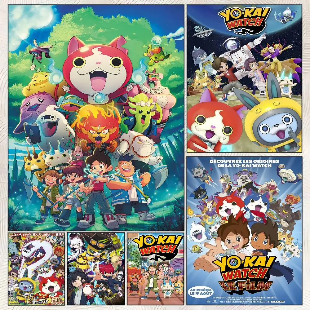 Game Yo-kai Watch Poster Self-adhesive Art Room Entrance Restaurant Wall Decor Art Painting