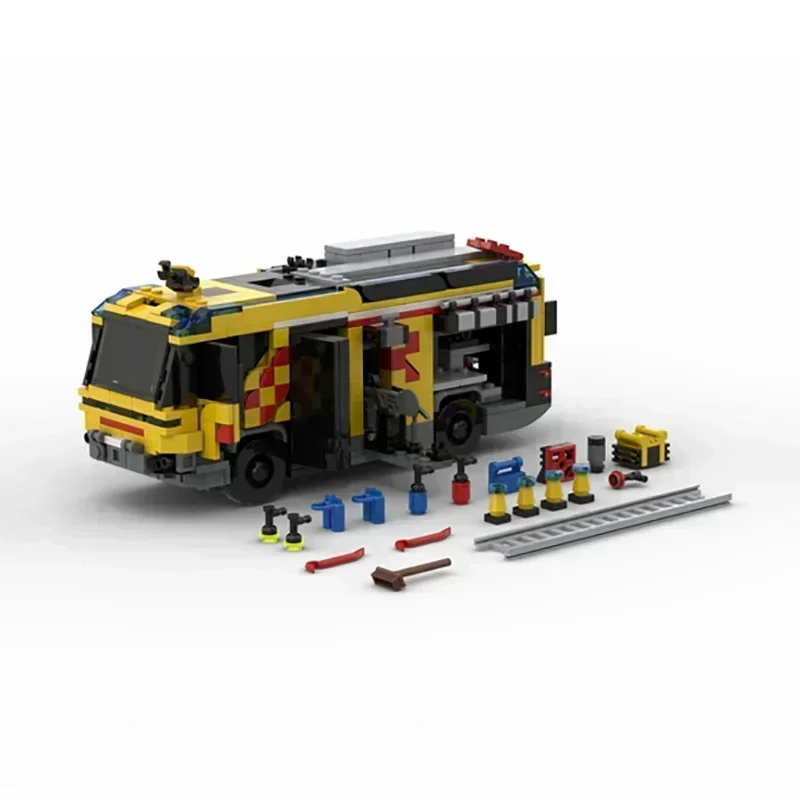 Auto Modell Moc Bausteine Dubai RT Hybrid Feuerwehr auto Motor Technologie modulare Blöcke Geschenke Weihnachts spielzeug DIY Sets Montage