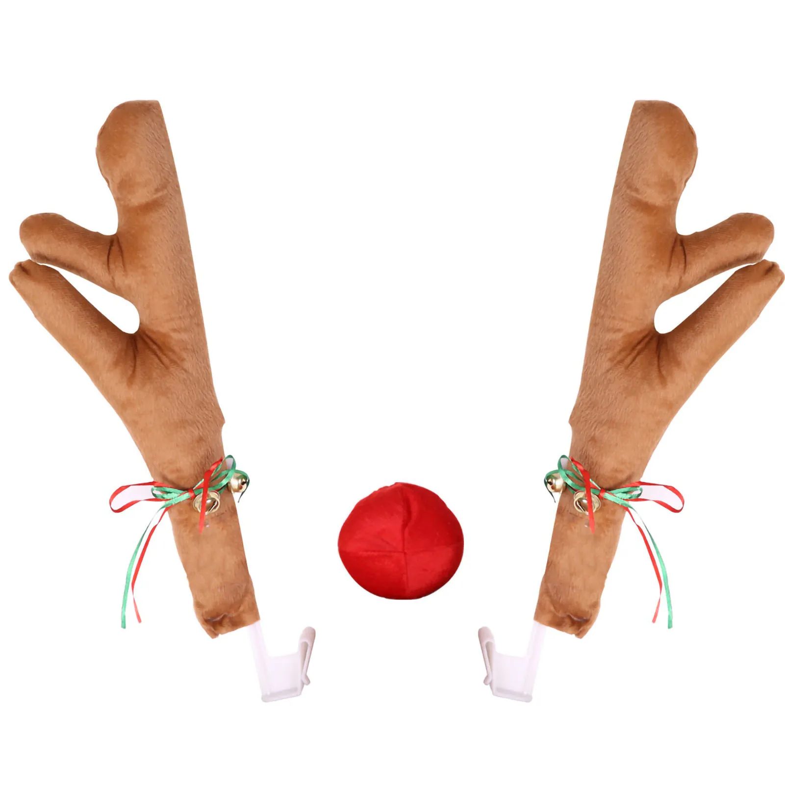 Auto rendiergewei neusset Leuke grappige rendier autoset met belletjes voor kerst autodecoratie Kerst rendier autoset