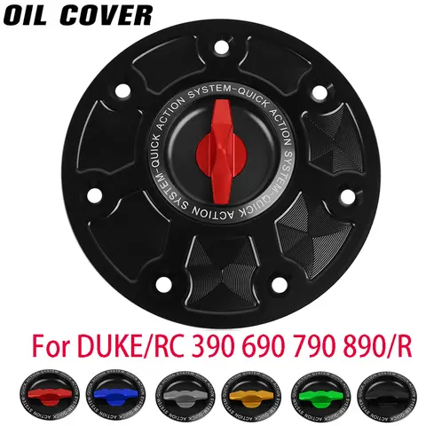 FOR DUKE 690 /R 790 R 890 390 / RC 390 125 DUKE 250 DUKE RC 390 R Keyless Racing Quick Release Tank Fuel Caps Gas Cover