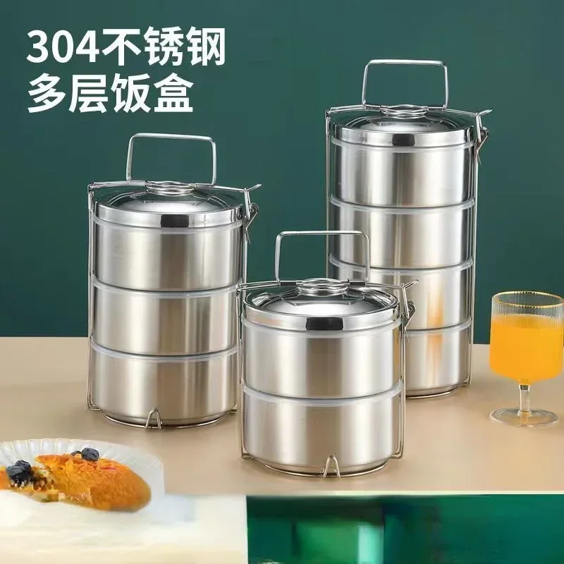 Drop Verzending Japanse Thermische Lunchbox Voor Kinderen Volwassen Draagbare Voedsel Container Keuken Lekvrij 304 Rvs Bento Box