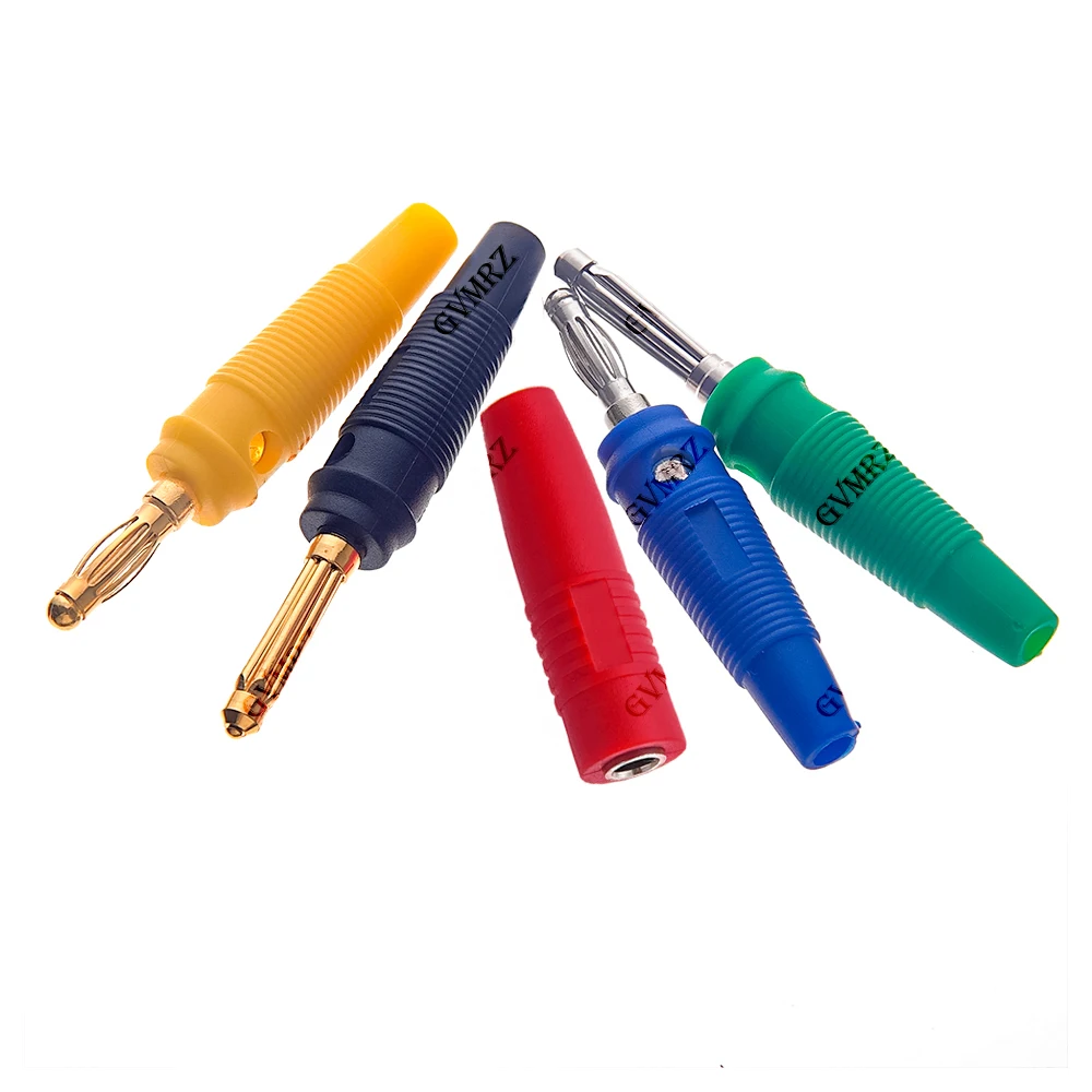 5PCS 32A High Current Test Lead 4mm Banana Plug Connector Jack Audio Speaker Terminal Copper Nickel/Gold Plated Binding Post 4mm