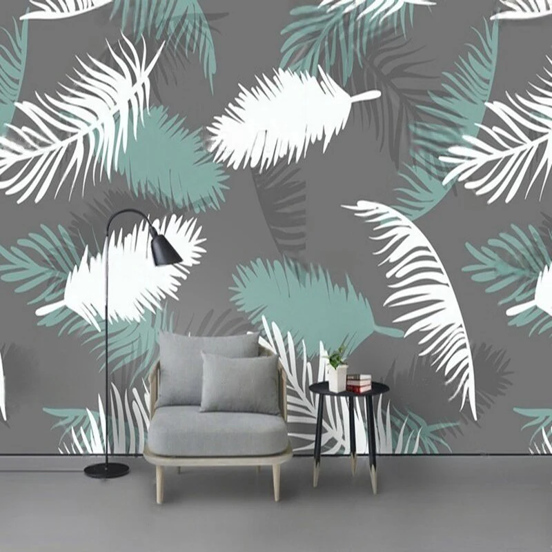 Modern Nordic Tropical Plant Leaf Hand-Painted Art Simple Plant Store Rural Scenery Living Room Kitchen Decoration Painting