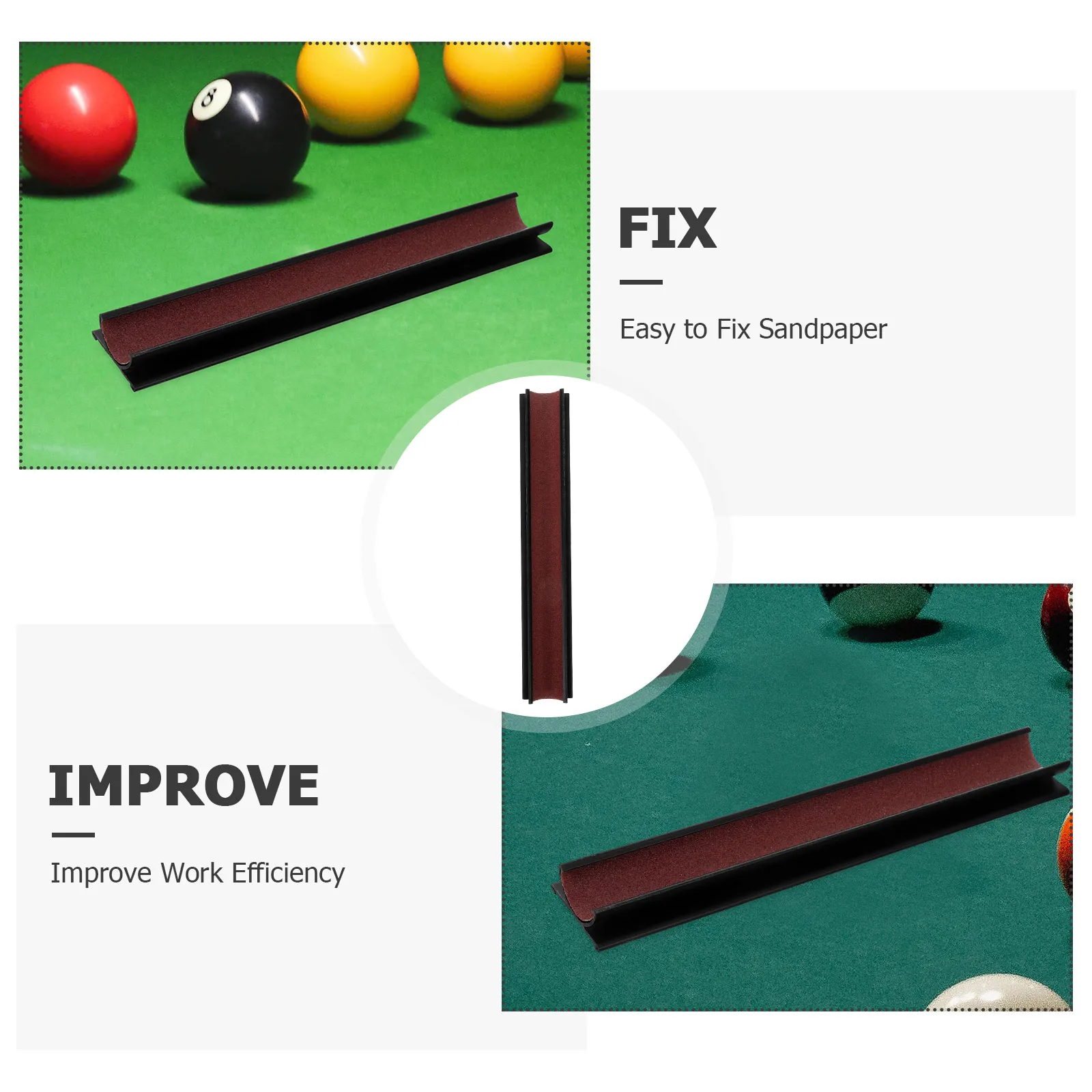 

Pool Cue Tip Shaper Burnisher Tool Billiard Snooker Sandpaper Sander Repair File Durable Plastic Pool Game Accessory Billiard