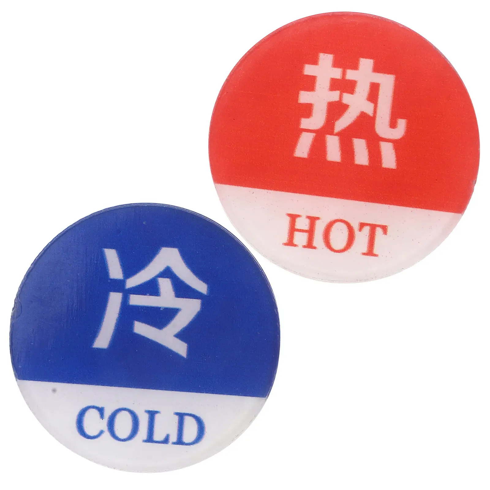 

1Pair Acrylic Hot Cold Water Sticker Labels for Bathroom Shower Sink Faucet Clear Functional Elegant Hotel Guesthouse Decoration