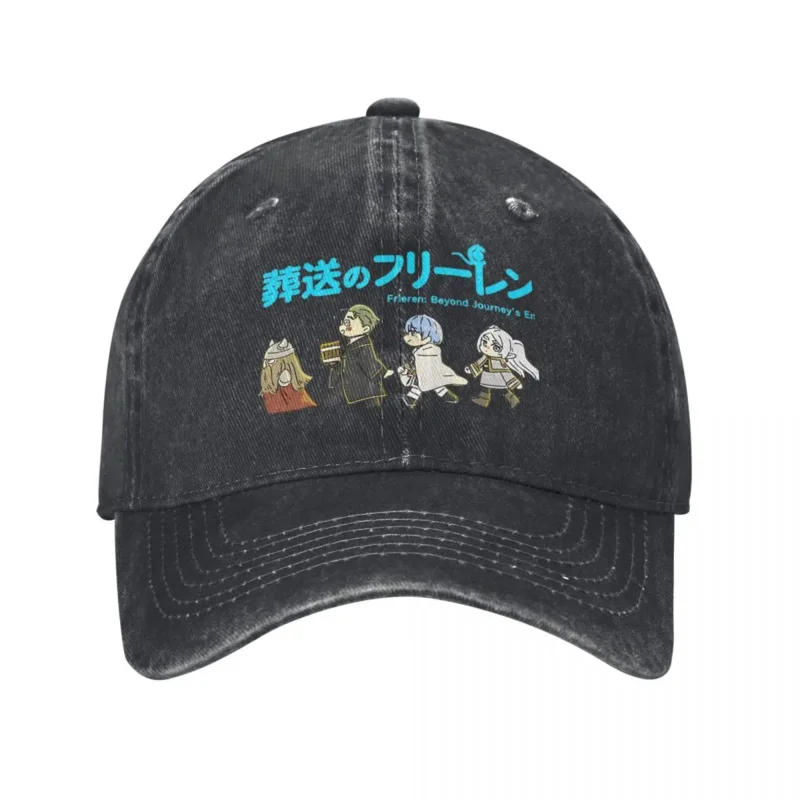 Classic Frieren Beyond Journey's End Baseball Cap Unisex Distressed Cotton Sun Cap Anime Girl Outdoor Running Golf Caps Hat