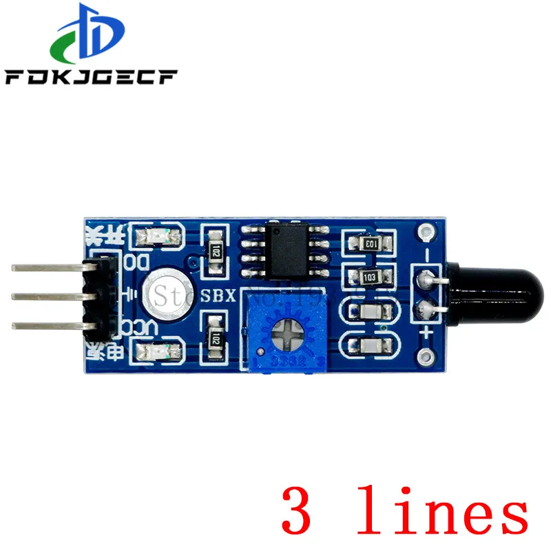 Picture 4: LM393 3 Pin / 4 Pin IR Flame Detection Sensor Module Fire Detector Infrared Receiver Module for arduino Diy Kit