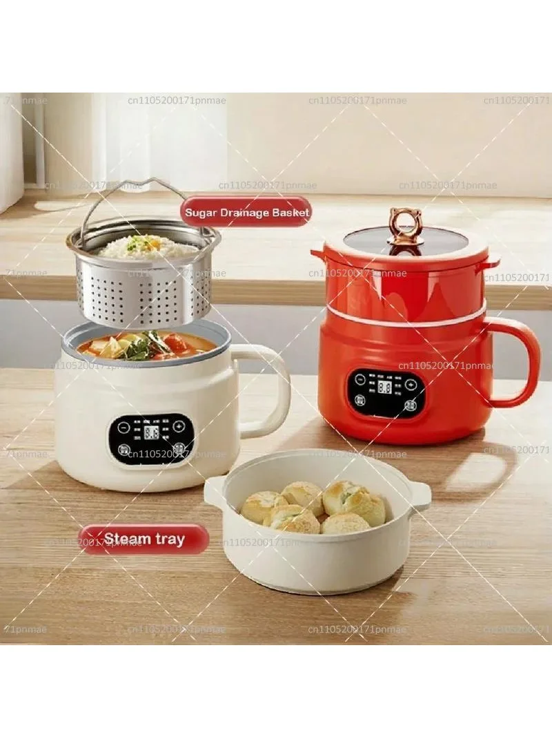 Smart Ceramic Non-Stick Multi-Cooker, 8-in-1 Electric Pot for Boiling, Steaming, Frying & Rice Cooking
