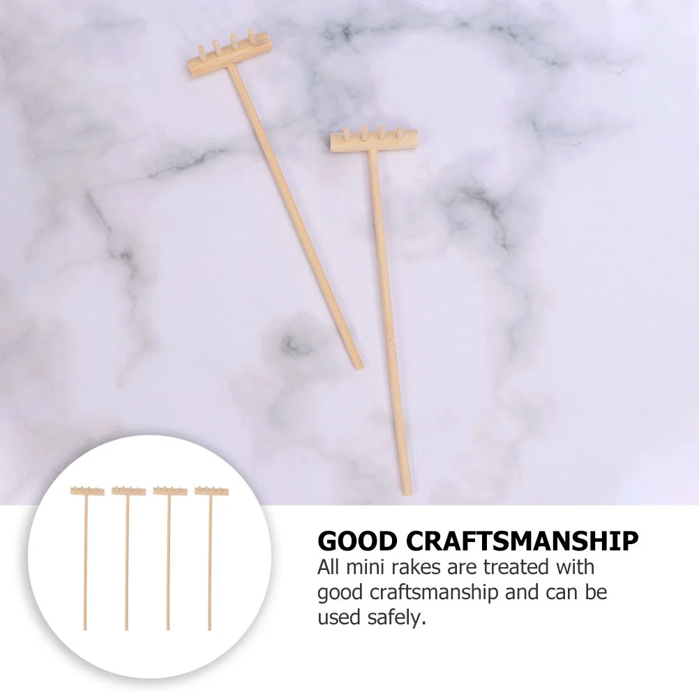 Cofre Zen Garden con arena roja, Mini rastrillo, herramientas para bonsái, microdecoración, accesorios de escritorio para el hogar