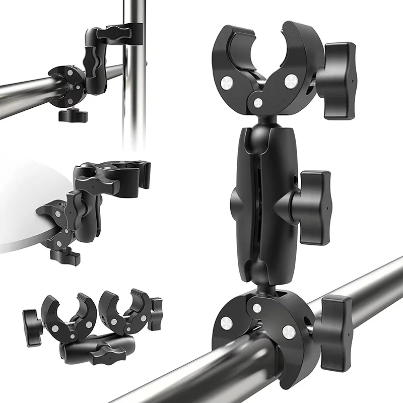 AliExpress VORILYNEX Camera Double Clip Crab Clamp Handlebar Bracket For GoPro Insta360 X2 Bicycle Motorcycle Action Camera Extension Arm Accessories