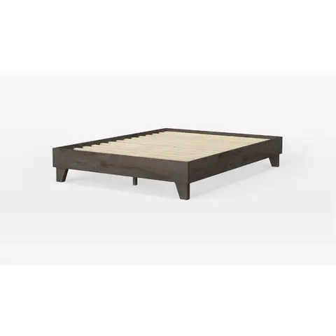 Wood Bed Frame Made with 100% New Zealand Pine Solid Mattress Platform Foundation Pressed Pine Slats
