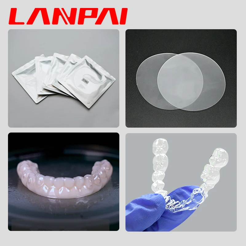 10pcs/Box Dental Circular Lab Orthodontic Splint Thermoforming Foil Tpu Material High Transparency Dentist Tools