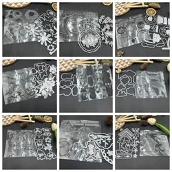 Spring Sunflower Mold Ornaments Metal Cutting Dies and Stamps For Scrapbooking Dies Craft Stencil Embossing Craft Supplies Clear