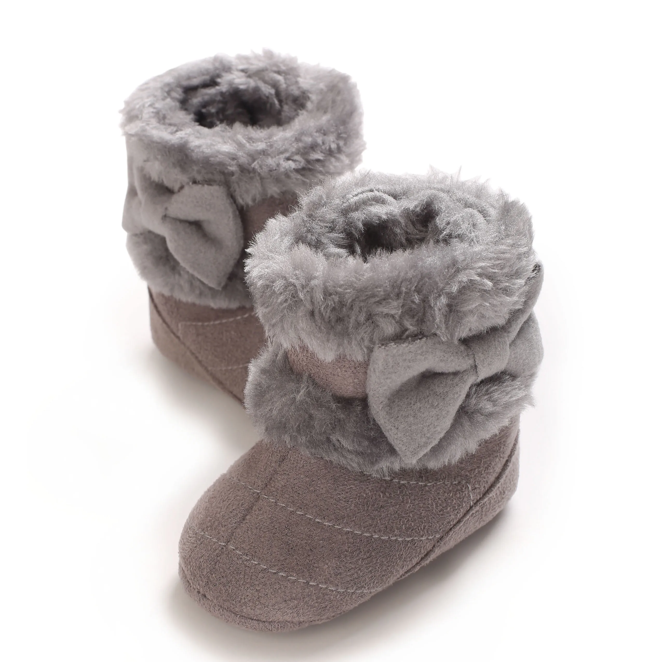 الشتاء الطفل أحذية الثلوج أحذية أطفال مع سميكة وقطيفة العزل المضادة للانزلاق لينة وحيد أحذية التعلم الأحذية القطنية