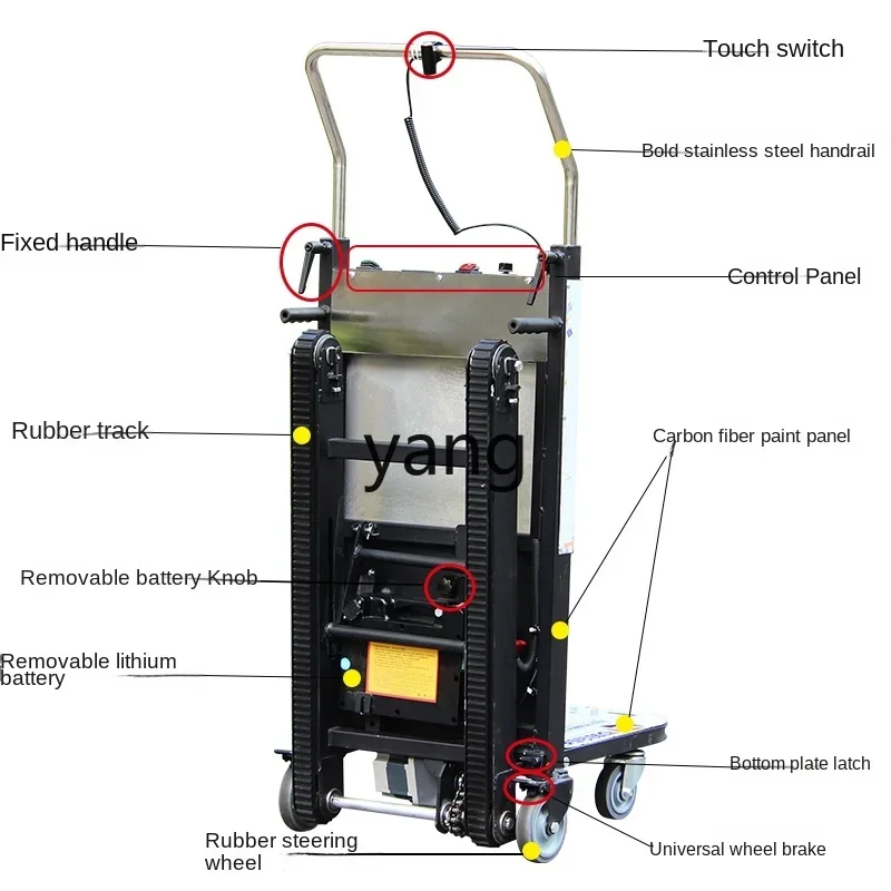 L'm electric climbing machine up and down stairs artifact pulling goods home folding
