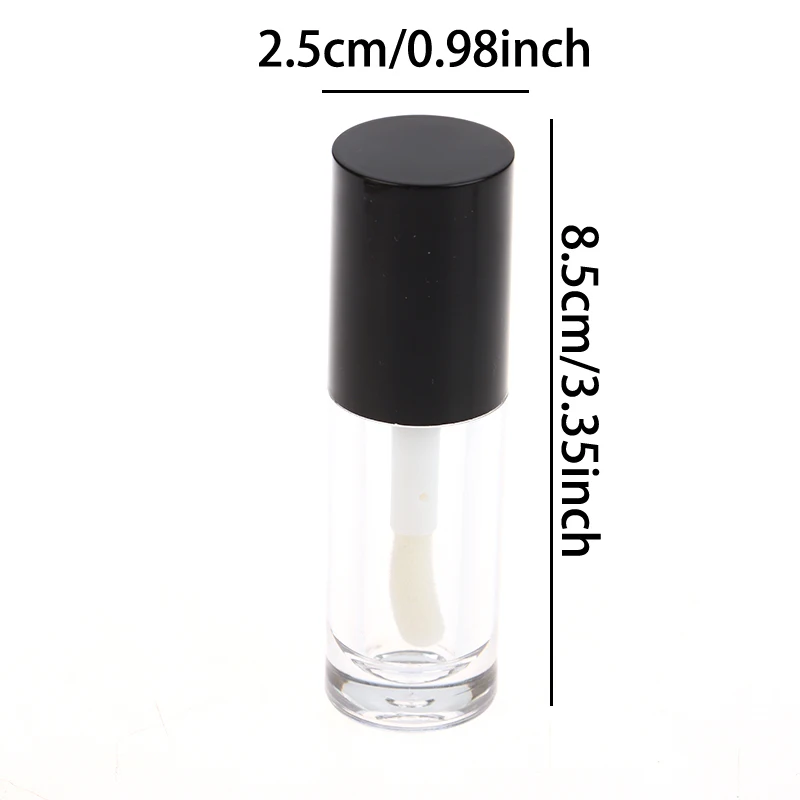 Tubo per lucidalabbra da 6ml Mini flacone per lucidalabbra portatile vuoto tubi per smalto per labbra trasparenti contenitore per imballaggio cosmetico rotondo per piccoli campioni