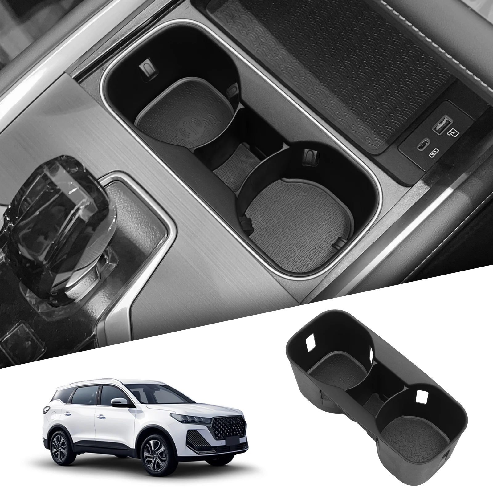 

Not applicable for flip style Central Console Cup Holder Box Tidying for Chery Tiggo 7/8 2024 2025 Tiggo 7PLUS 2023-2025