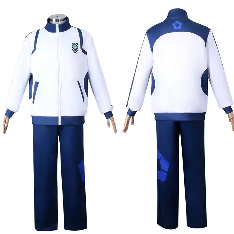 Cosplay Anime Traje com Hoodie, Sportswear Full-Zip, agasalho, desgaste diário, Reo Nagi, Bachira, Isagi, Chigiri, Blue Lock