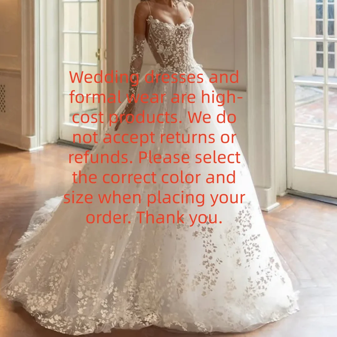 Charming Lace Appliques 3D Butterfly Wedding Dress Illusion Applique Spaghetti Straps Bridal Gown 2025 Customized