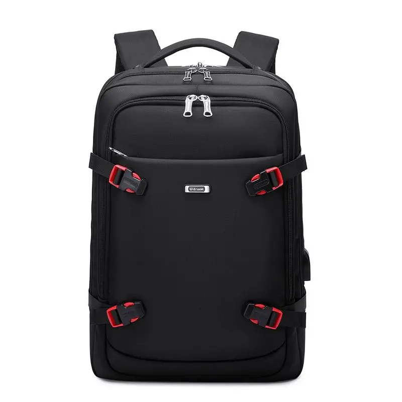 

WIERSOON Large backpack 42L Large Capacity Travel Backpack Men 17 inch Laptop USB Recharging Multi-layer Space Travel Male Bag