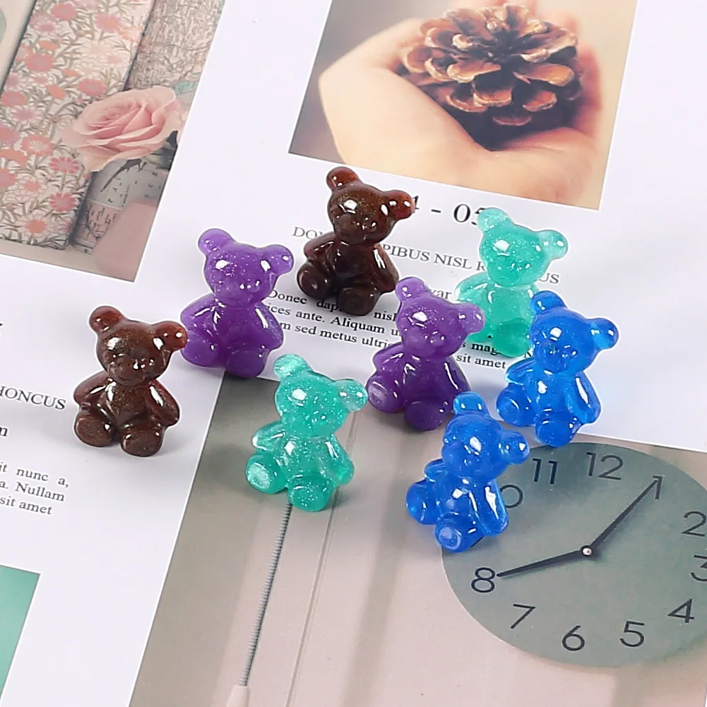 Cute Bear Silicone Mould Crystal Resin Epoxy Molds Jewelry Pendant Mold Art DIY Craft Decorations Keychain Pendant Accessories