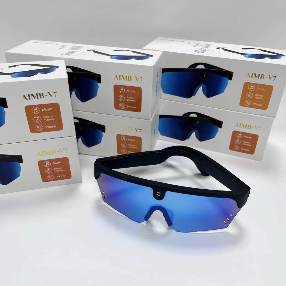 AI Intelligent Riding Glasses Blue Tooth Call Music Playing Voice Assistant Remote Photo Capture Outdoor Cycling Smart Glasses
