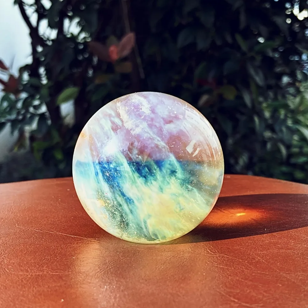 Natural Stone Yellow Smelting Stone Sphere Rock Polished Crystal Ball Feng Shui Home Decoration Gift Reiki Witchcraft Healing