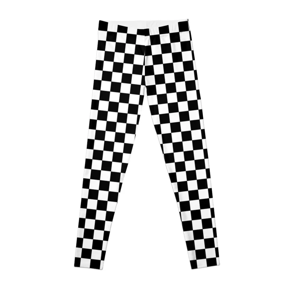 Checkered Black and White Leggings workout shorts push up tights for Women's sports pants sports woman gym Womens Leggings