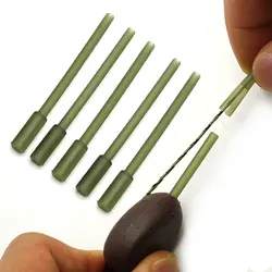 15PCS Carp Fishing Accessories Tools Hard Plastic Inline Lead Insert Chod Helicopter Hari Rig For Carp Fishing Tube End Tackle