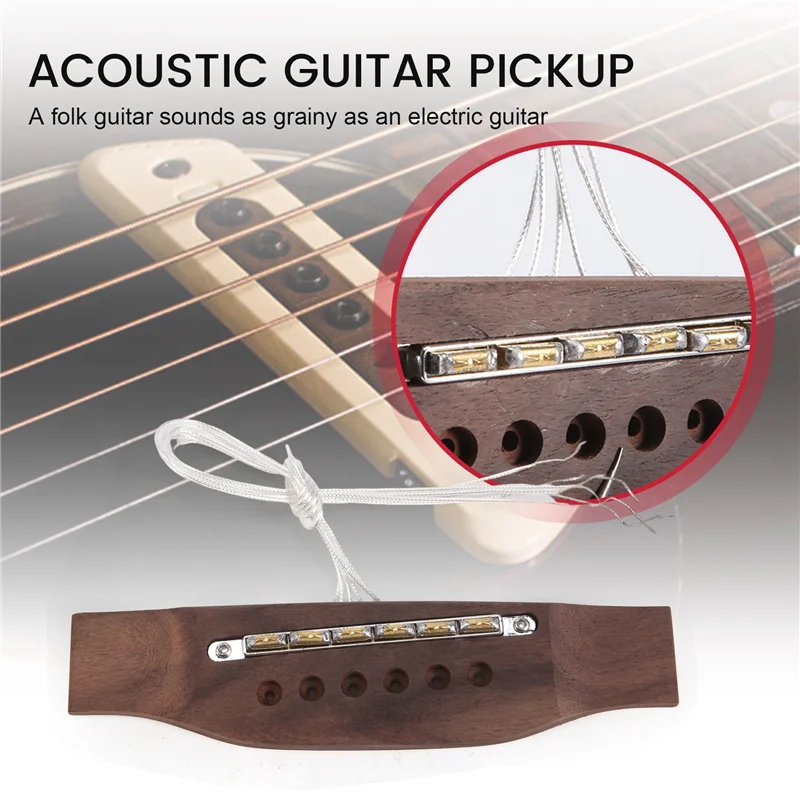 -A14E Acoustic Guitar Piezo Bridge Pickup With The Graininess Of An Electric Guitar For Acoustic Guitar Instrument Accessories