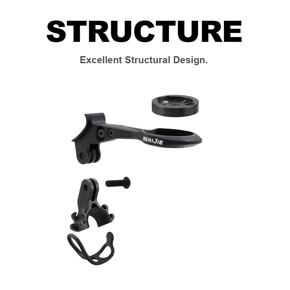 Uchwyt na komputer BERIJIE Out Front ze stopu aluminium do kierownicy C68 V4RS CC.01, kompatybilny z GPS/Garmin/Bryton/Wahoo