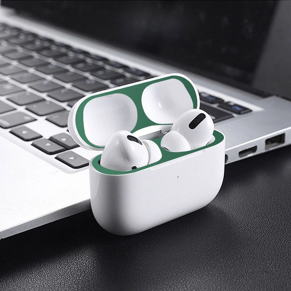 1-3Pcs Dust-proof Scratch Proof Cover for Apple AirPods Pro 2 Bluetooth Headset Dust-proof Inside Protection Film Metal Stickers